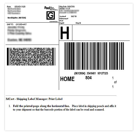 fed ex shipping label